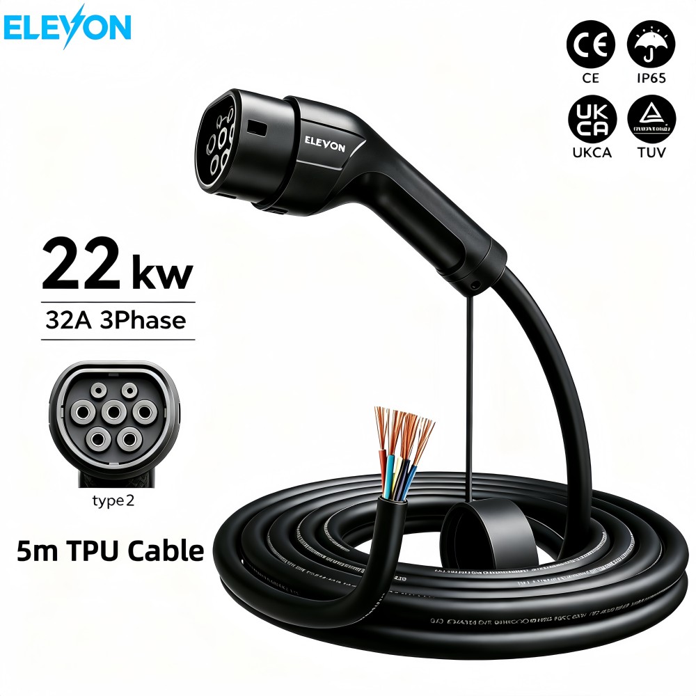 ELEVON EV Charger Type2 Female - Ev Charger Type 2 22Kw 32A 3 Phase ulasan dan harga