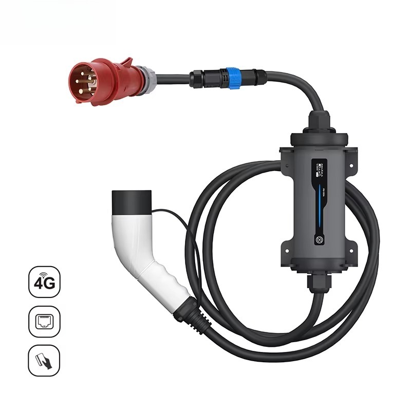 Type 2 to Red CEE Plug Electri - Type 2 Portable Ev Charger 11Kw Cee ulasan dan harga