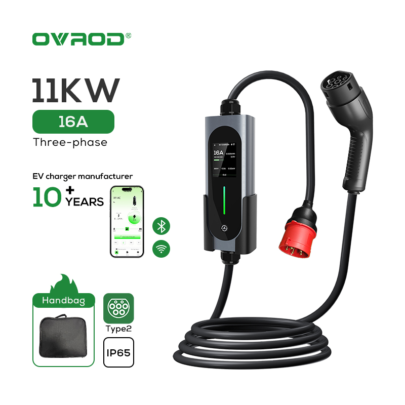 Ovrod Ev Car Charger 16a 11kw  - Type 2 Portable Ev Charger 11Kw Cee ulasan dan harga