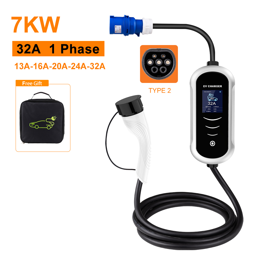 IPENGEN Type 2 Portable EV Cha - Type 2 Portable Ev Charger 11Kw Cee ulasan dan harga