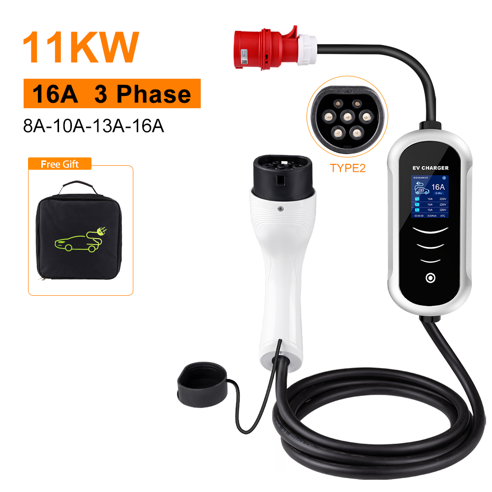 IPENGEN Type 2 Portable EV Cha - Type 2 Portable Ev Charger 11Kw Cee ulasan dan harga