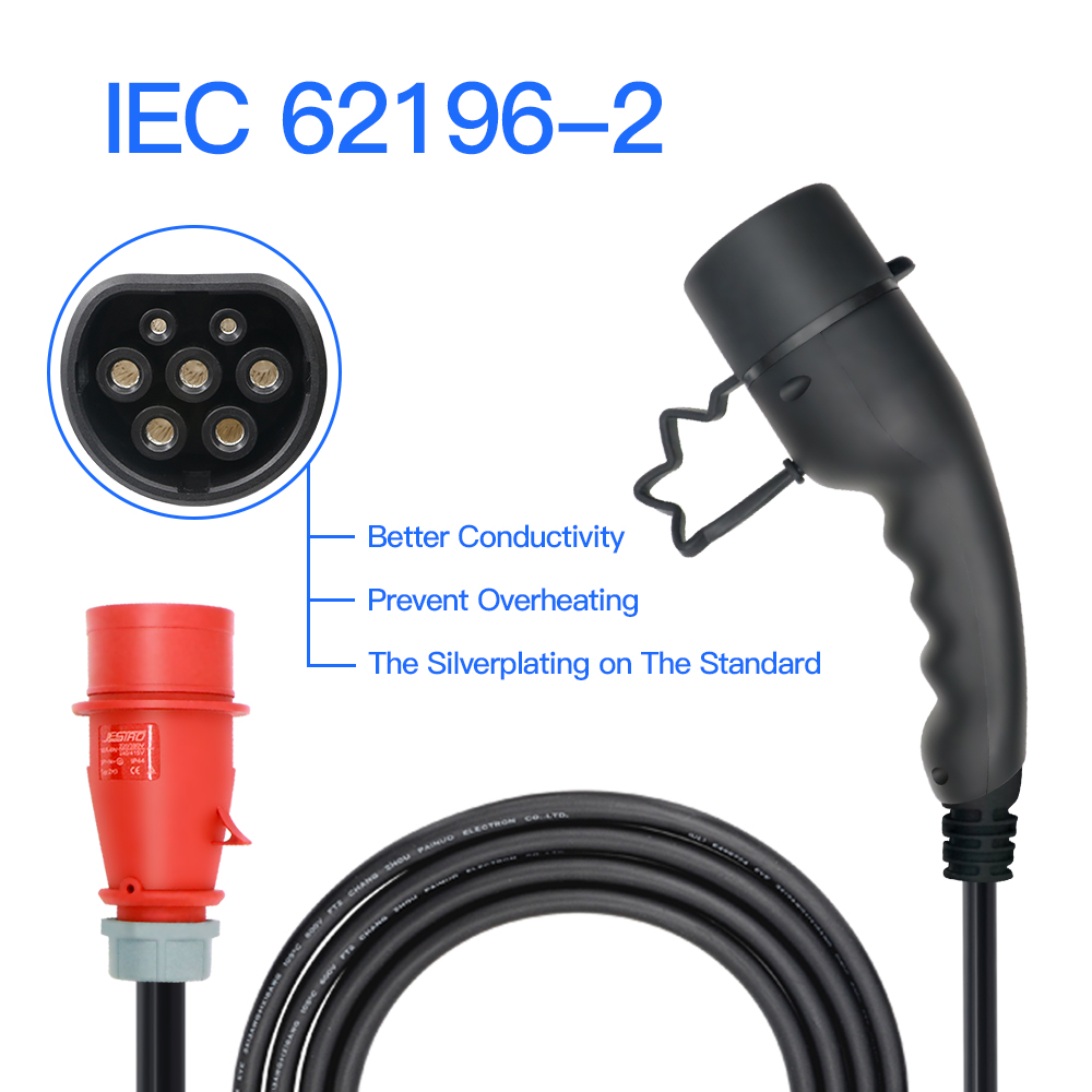 3.5M Cable Type2 EV Portable C - Type 2 Portable Ev Charger 11Kw Cee ulasan dan harga