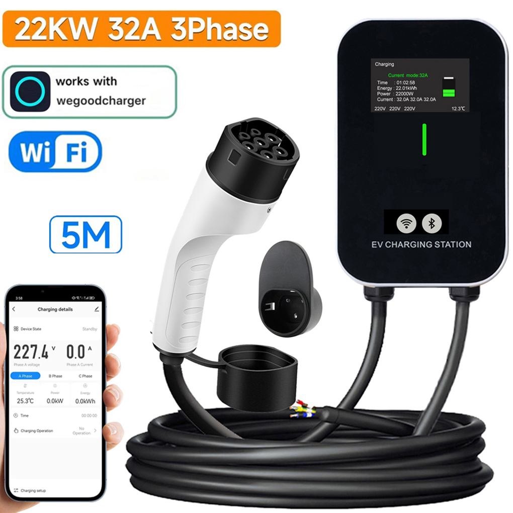 TYPE-2 Wallbox EV Charger 7KW  - Ev Charger Type 2 22Kw 32A 3 Phase ulasan dan harga