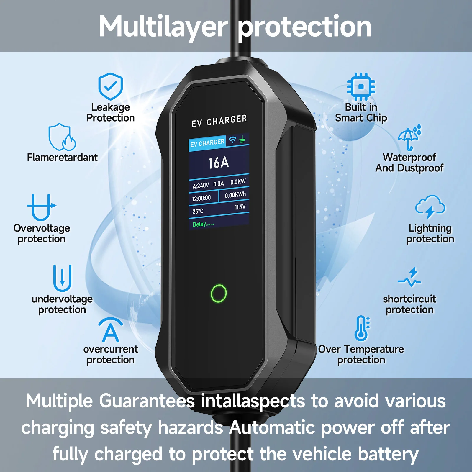 AFYEEV Type2 Portable EV Charg - Type 2 Portable Ev Charger 11Kw Cee ulasan dan harga